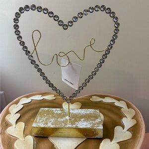 Made in India Valentine’s Day Bling Heart & Gold Love on Base